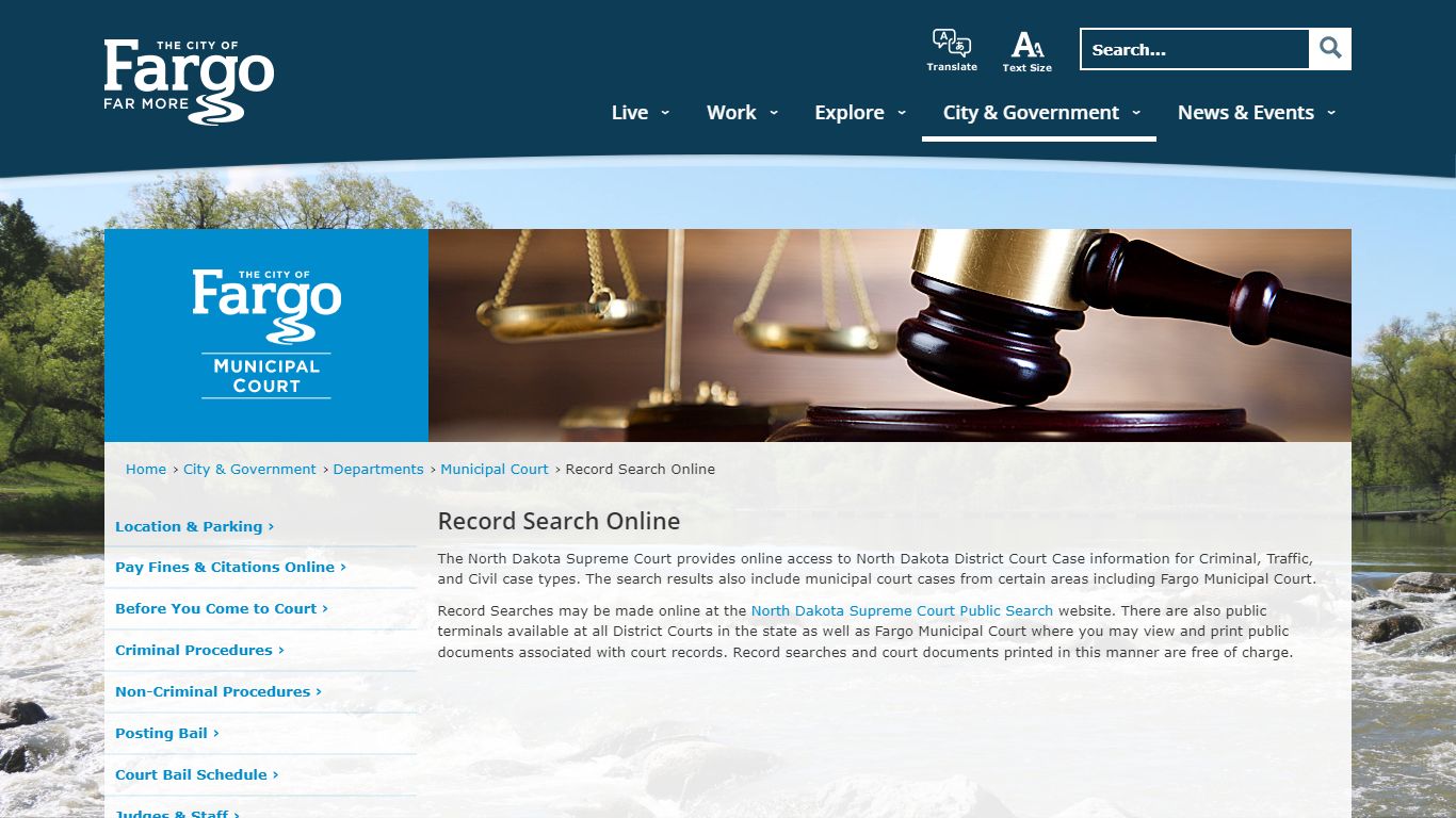 The City of Fargo - Record Search Online